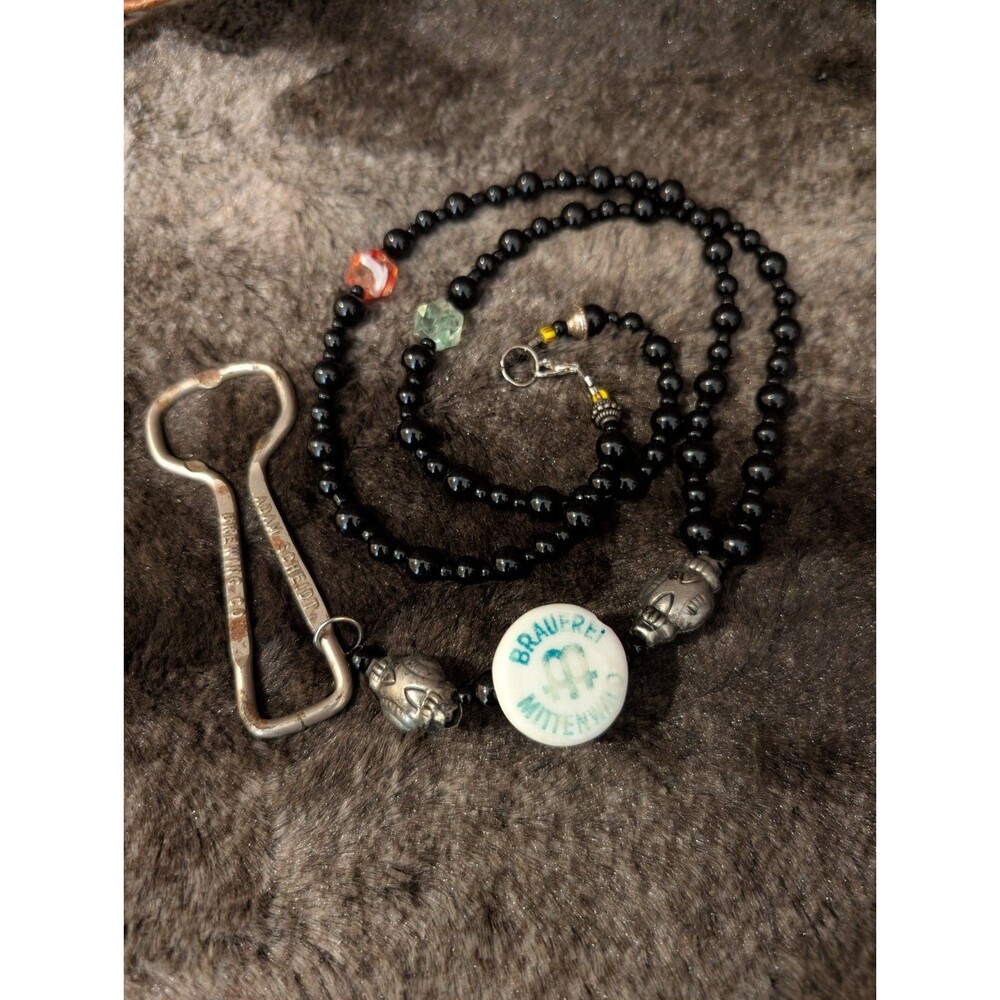 Beaded Necklace Bottle Opener Gift Bar Beer Stocking Stuffer Novelty Joke Party